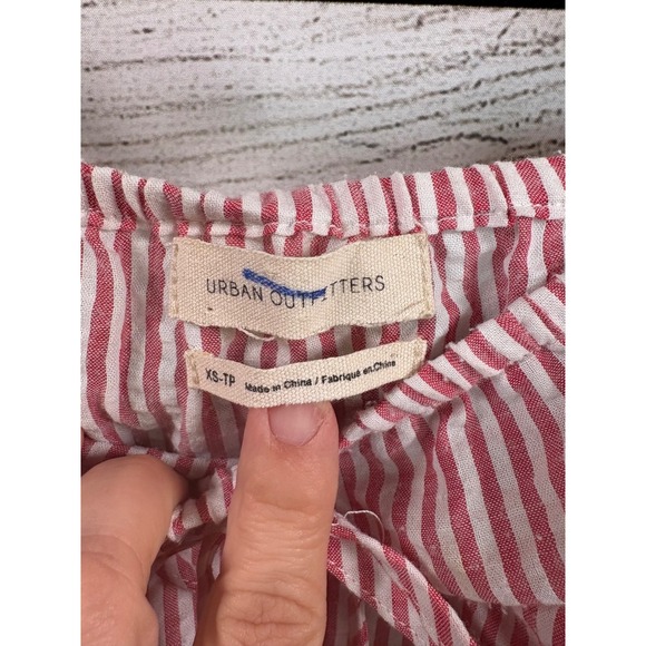 Urban Outfitters Seersucker Color Blocked Midi Dress Cottagecore Size XS - Picture 8 of 13